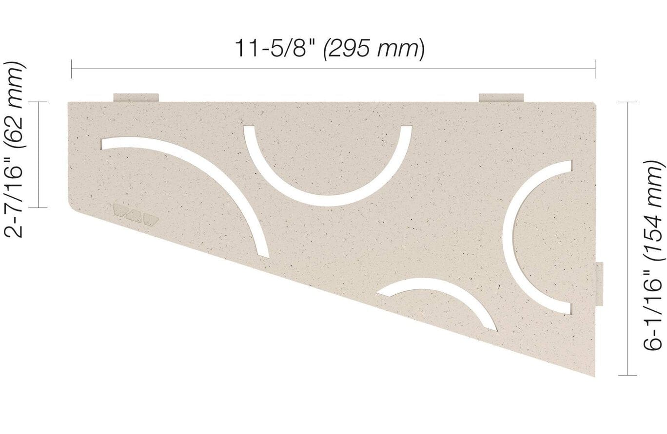 Wall Shelf Schluter® SHELF-E - Curve - Quadrilateral Corner Shelf Schluter