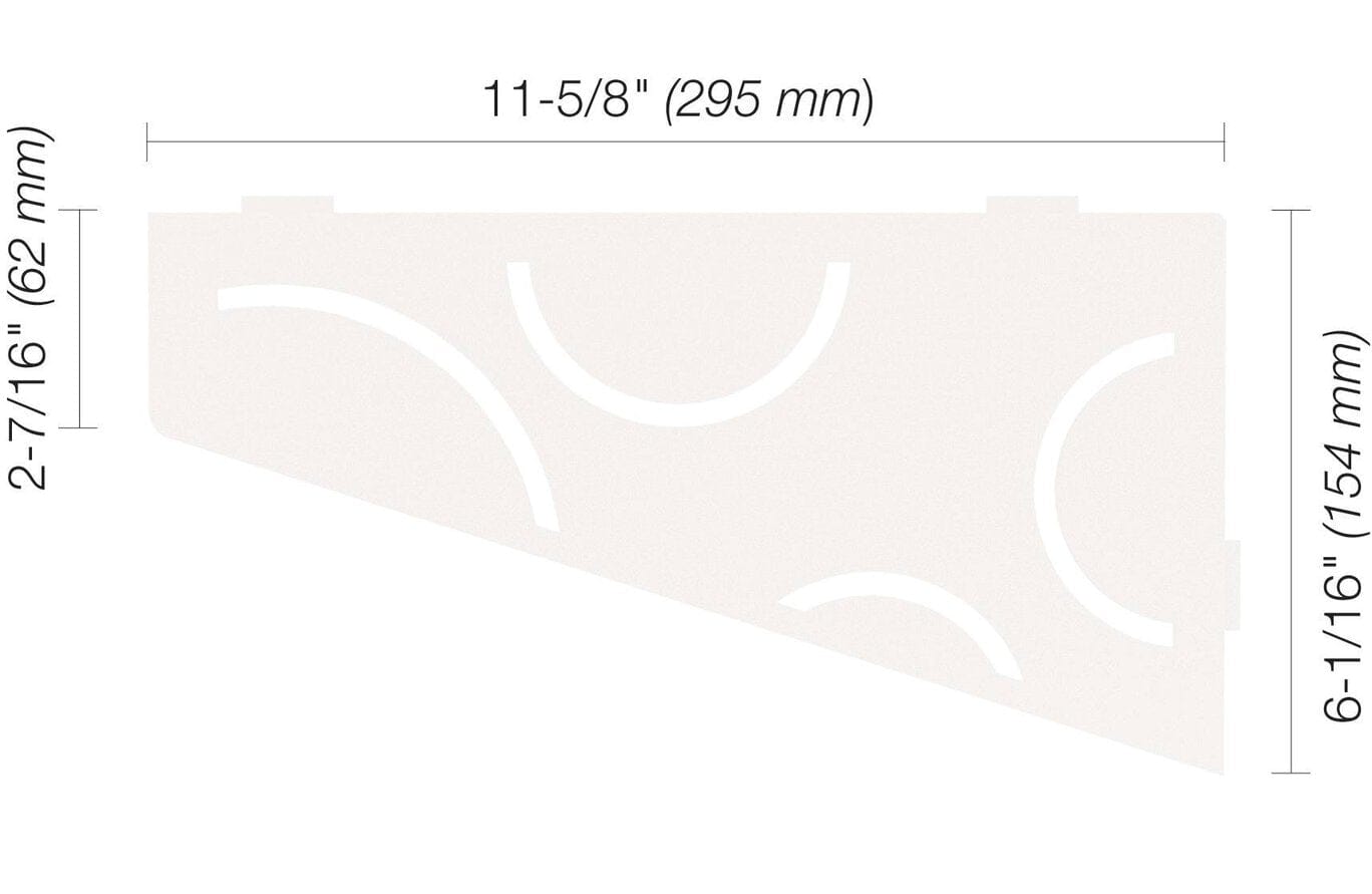 Wall Shelf Schluter® SHELF-E - Curve - Quadrilateral Corner Shelf Schluter