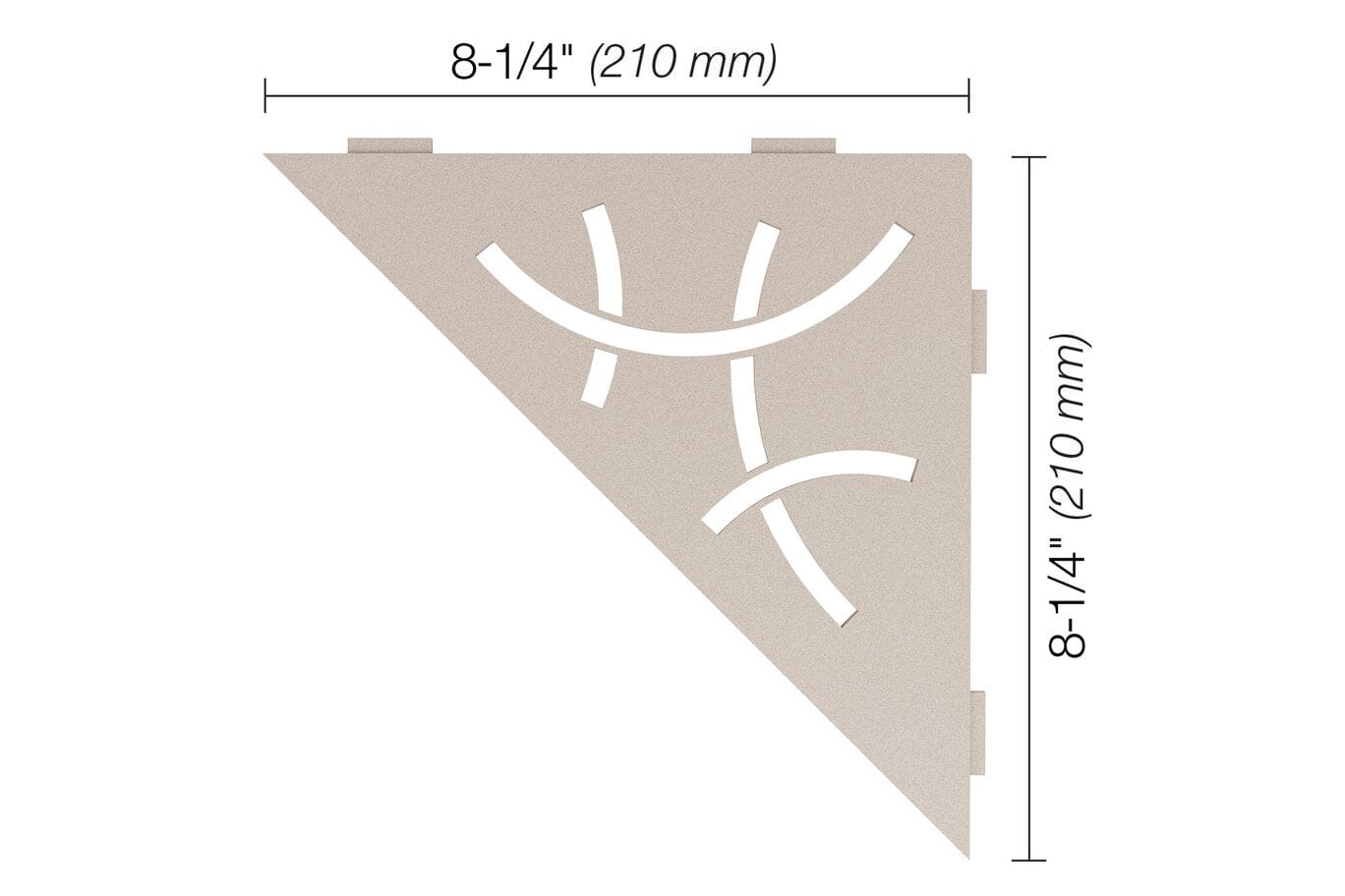 Wall Shelf Schluter® SHELF-E - Curve - Triangular Corner Shelf Schluter