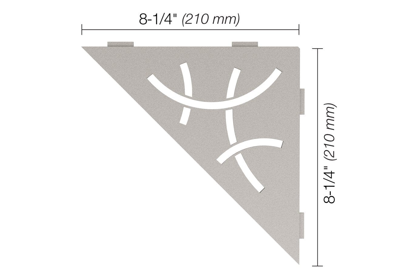 Wall Shelf Schluter® SHELF-E - Curve - Triangular Corner Shelf Schluter