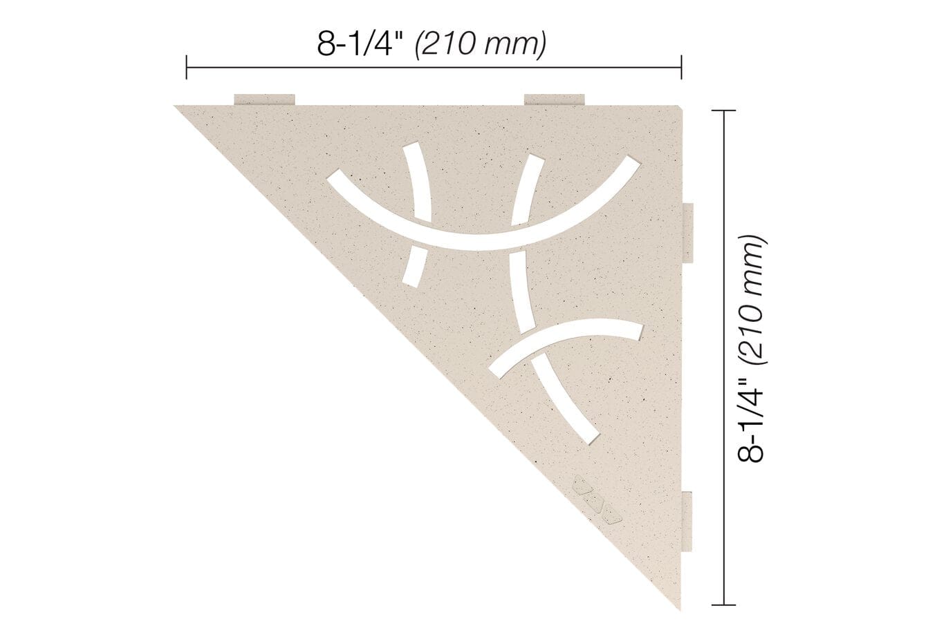 Wall Shelf Schluter® SHELF-E - Curve - Triangular Corner Shelf Schluter