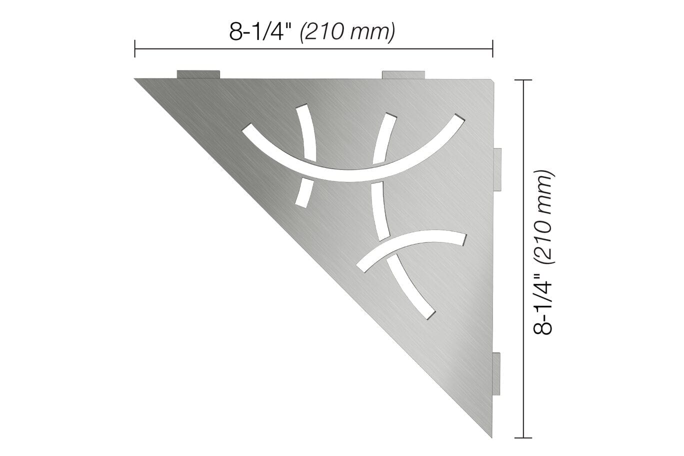 Wall Shelf Schluter® SHELF-E - Curve - Triangular Corner Shelf Schluter