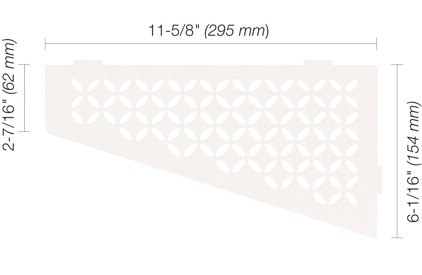 Wall Shelf Schluter® SHELF-E - Floral - Quadrilateral Corner Shelf Schluter