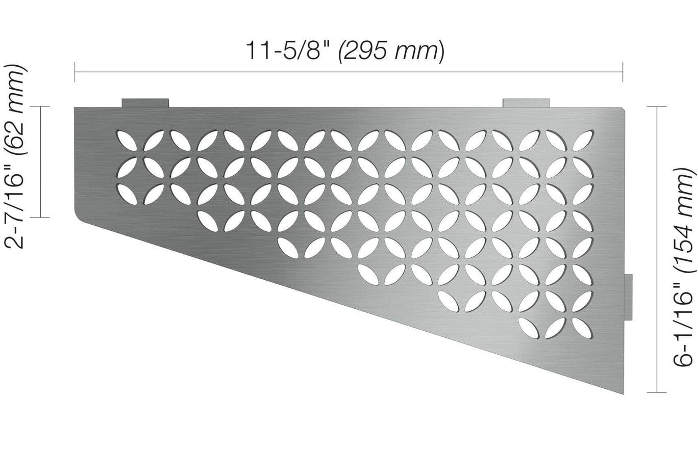 Wall Shelf Schluter® SHELF-E - Floral - Quadrilateral Corner Shelf Schluter