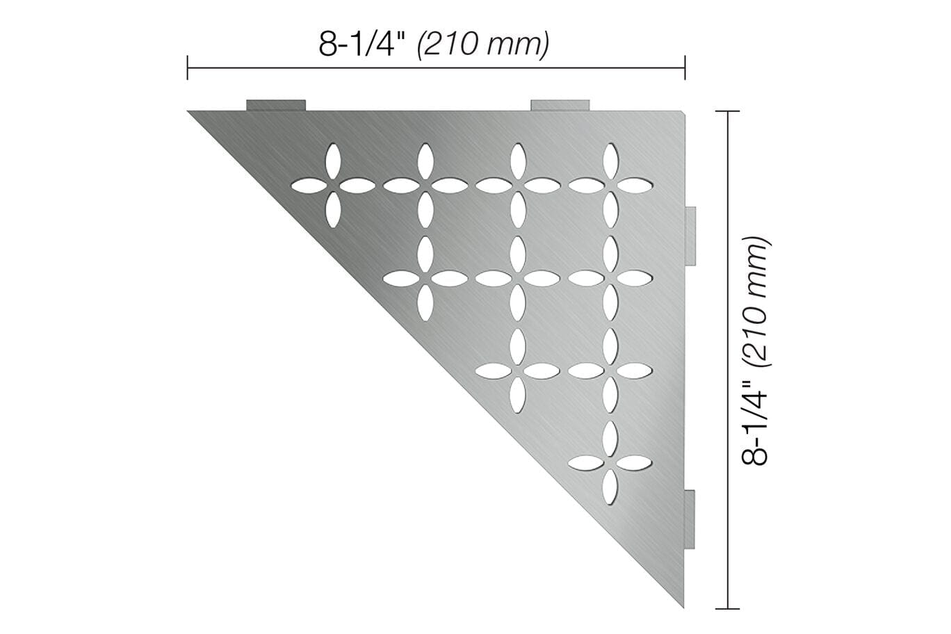 Wall Shelf Schluter® SHELF-E - Floral - Triangular Corner Shelf Schluter