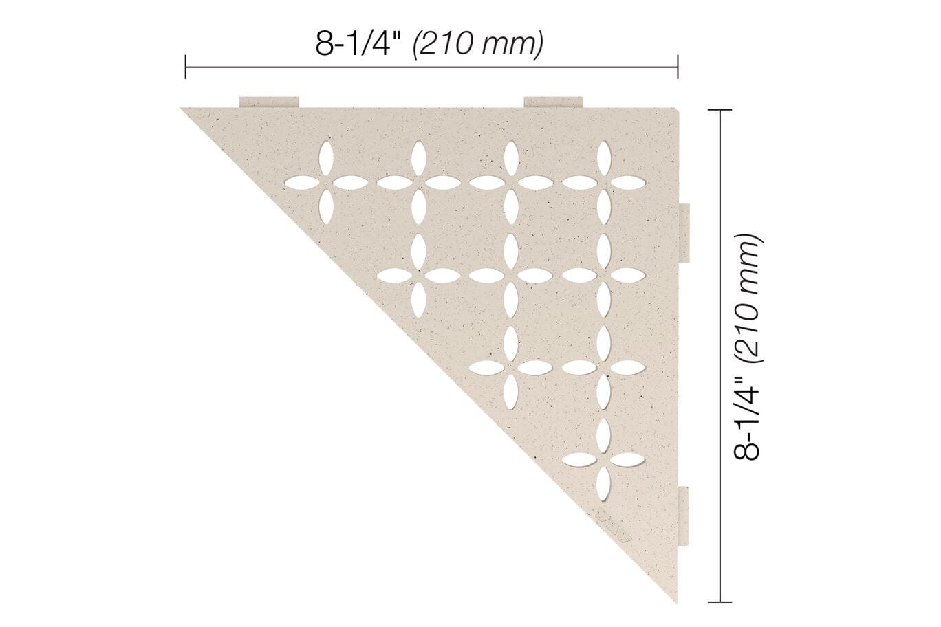 Wall Shelf Schluter® SHELF-E - Floral - Triangular Corner Shelf Schluter