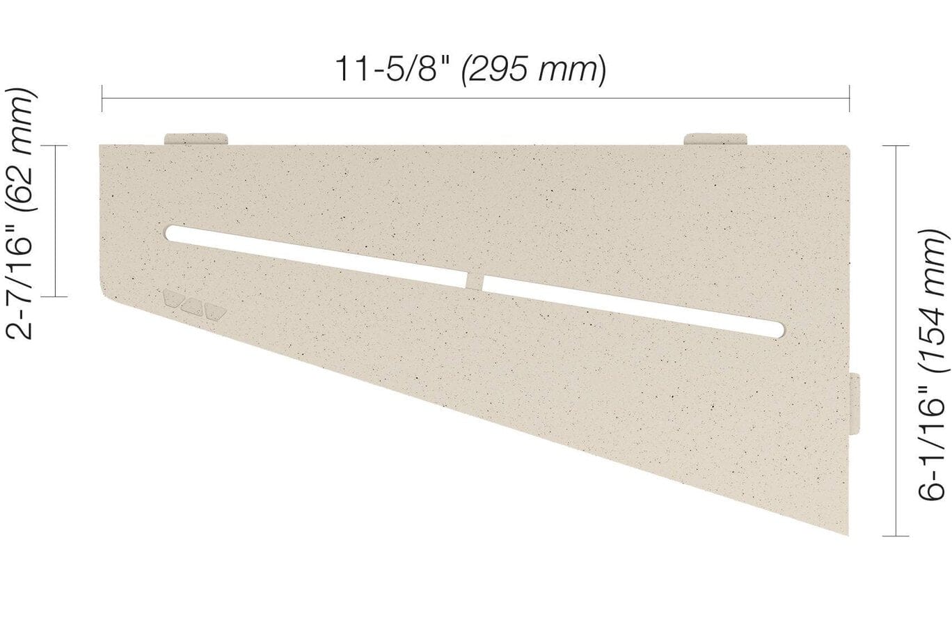 Wall Shelf Schluter® SHELF-E - Pure - Quadrilateral Corner Shelf Schluter