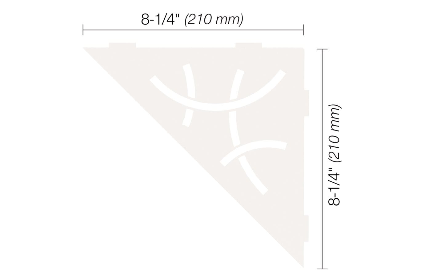 Wall Shelf Schluter® SHELF-E - Pure - Triangular Corner Shelf Schluter
