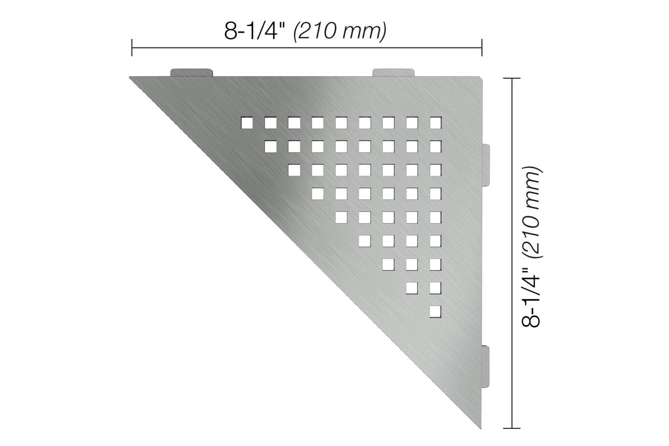 Wall Shelf Schluter® SHELF-E - Square - Triangular Corner Shelf Schluter