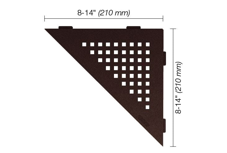 Wall Shelf Schluter® SHELF-E - Square - Triangular Corner Shelf Schluter