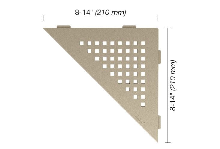 Wall Shelf Schluter® SHELF-E - Square - Triangular Corner Shelf Schluter