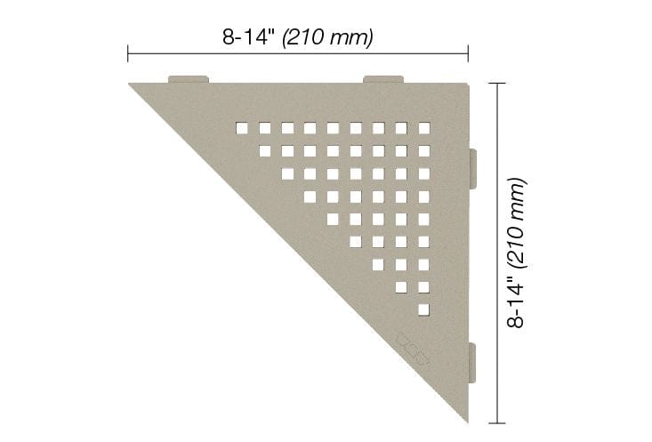 Wall Shelf Schluter® SHELF-E - Square - Triangular Corner Shelf Schluter