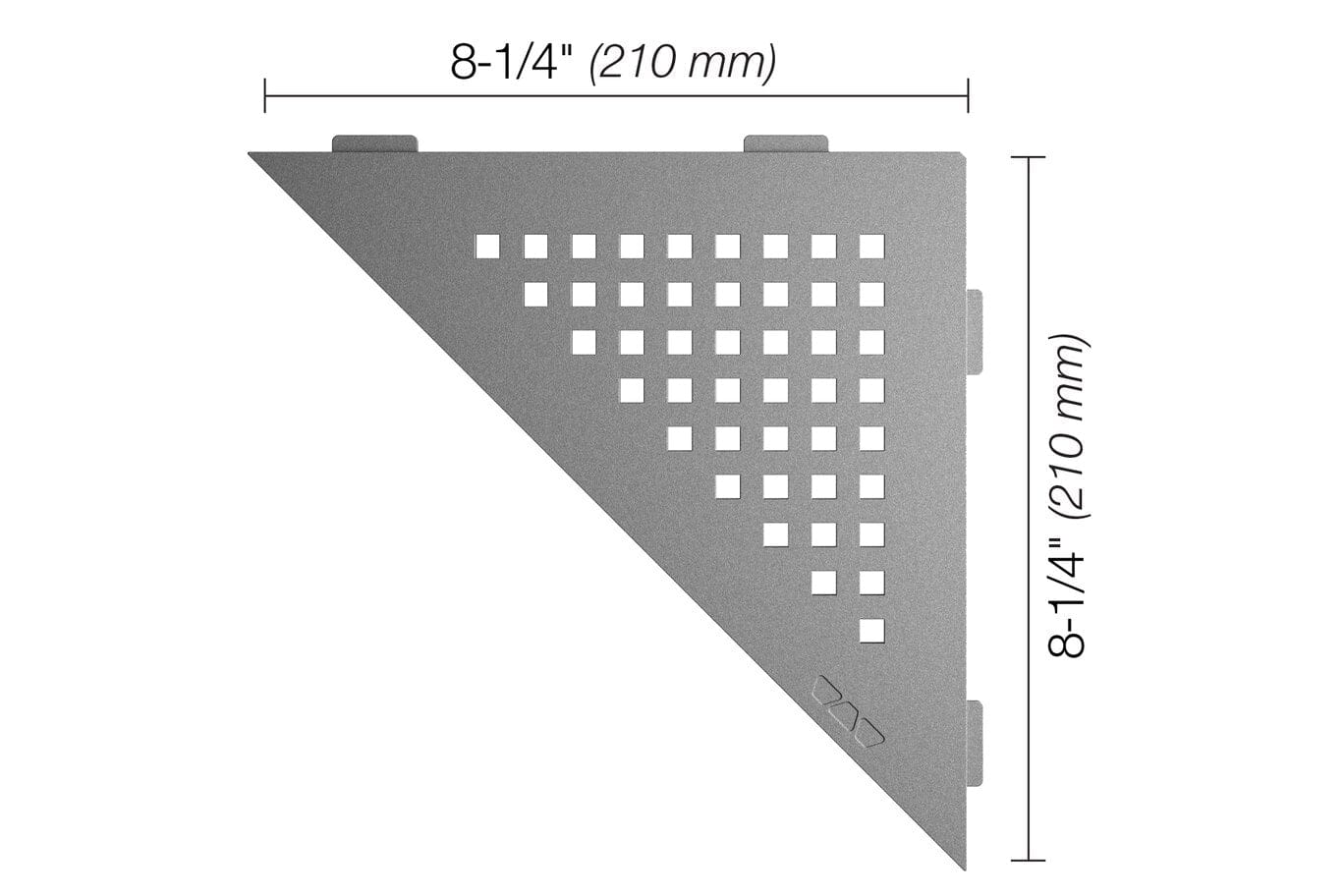 Wall Shelf Schluter® SHELF-E - Square - Triangular Corner Shelf Schluter