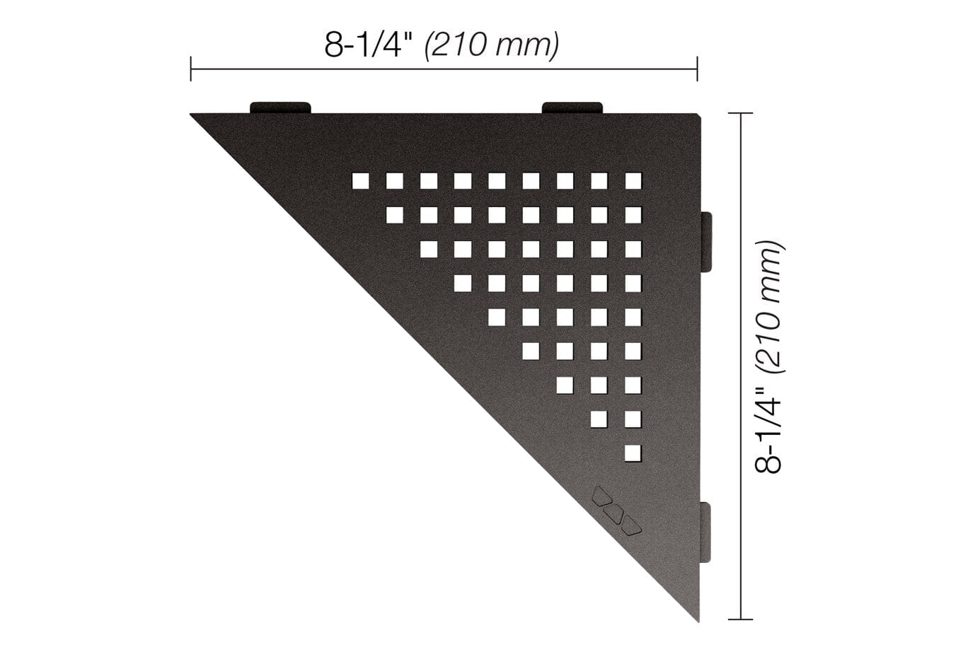 Wall Shelf Schluter® SHELF-E - Square - Triangular Corner Shelf Schluter