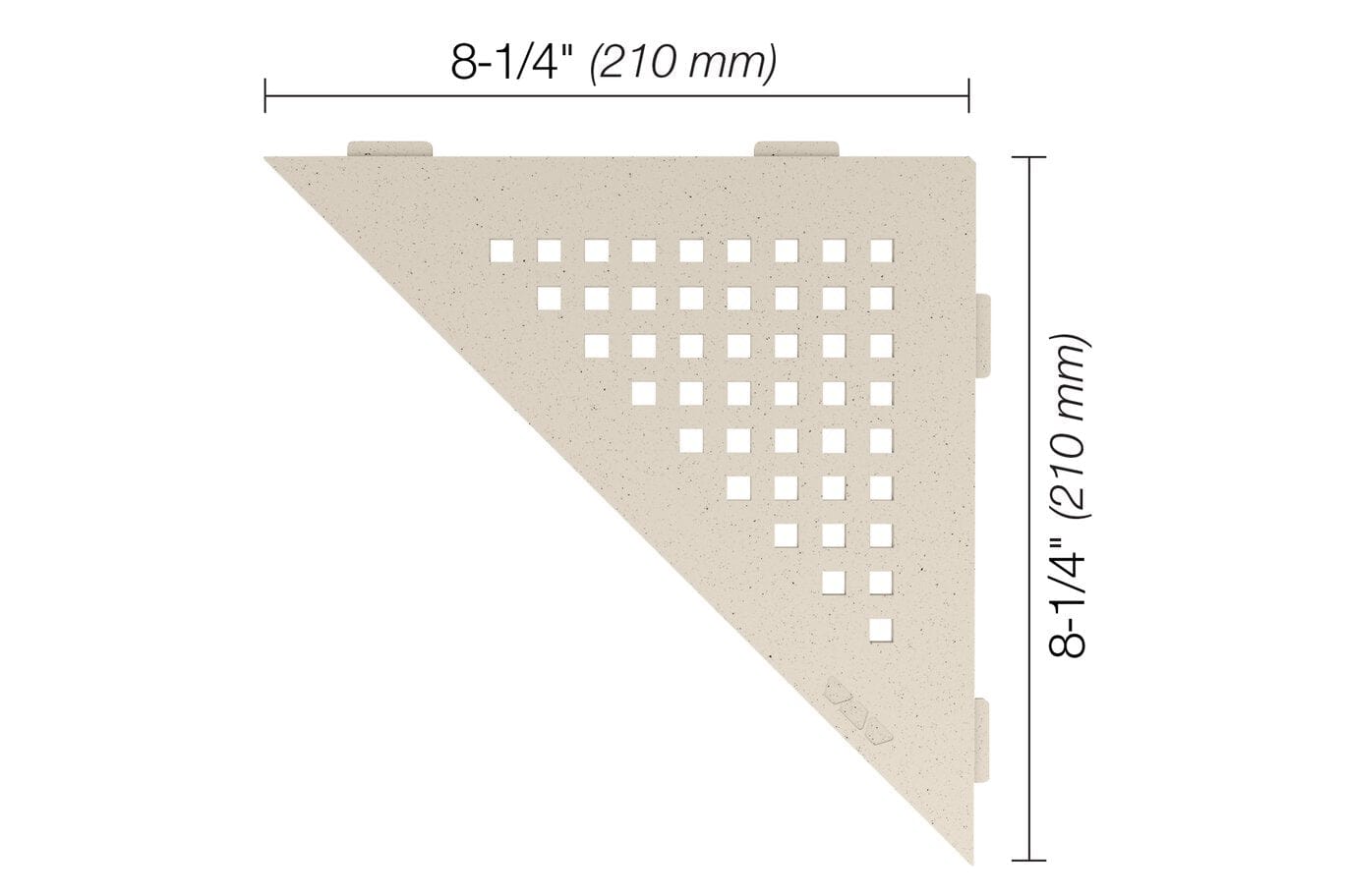 Wall Shelf Schluter® SHELF-E - Square - Triangular Corner Shelf Schluter