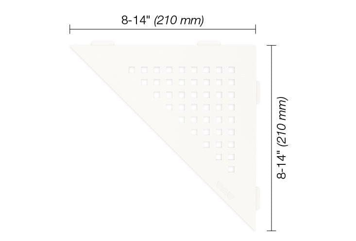 Wall Shelf Schluter® SHELF-E - Square - Triangular Corner Shelf Schluter