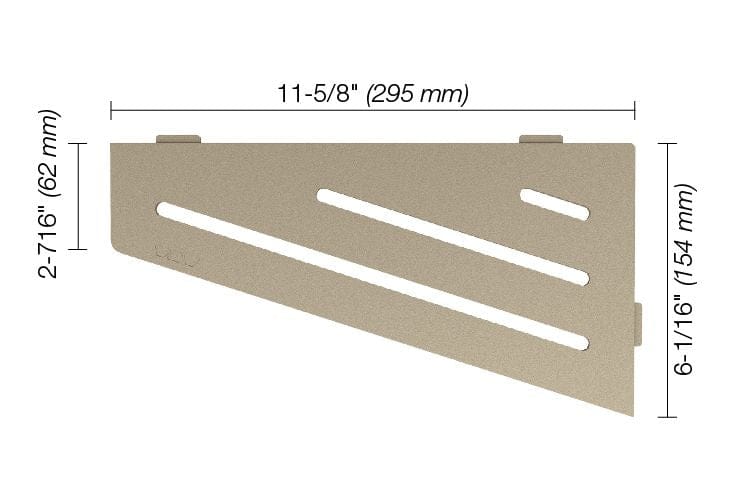 Wall Shelf Schluter® SHELF-E - Wave - Quadrilateral Corner Shelf Schluter