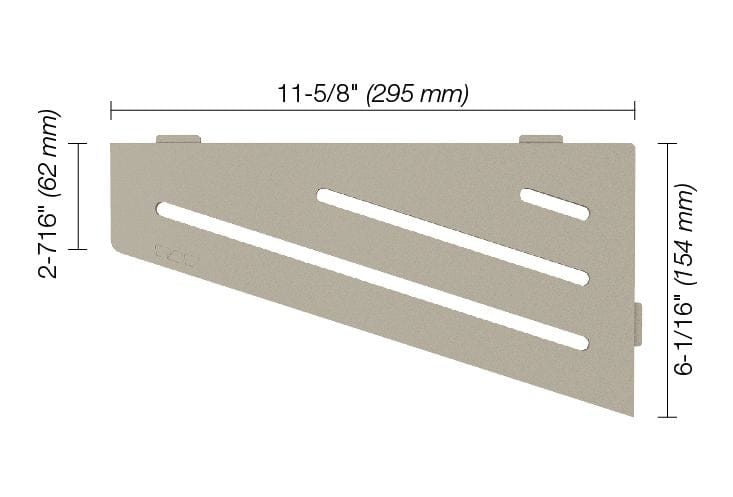 Wall Shelf Schluter® SHELF-E - Wave - Quadrilateral Corner Shelf Schluter