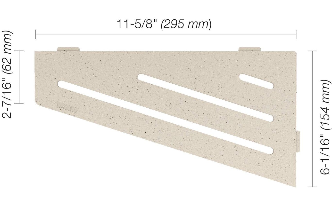 Wall Shelf Schluter® SHELF-E - Wave - Quadrilateral Corner Shelf Schluter