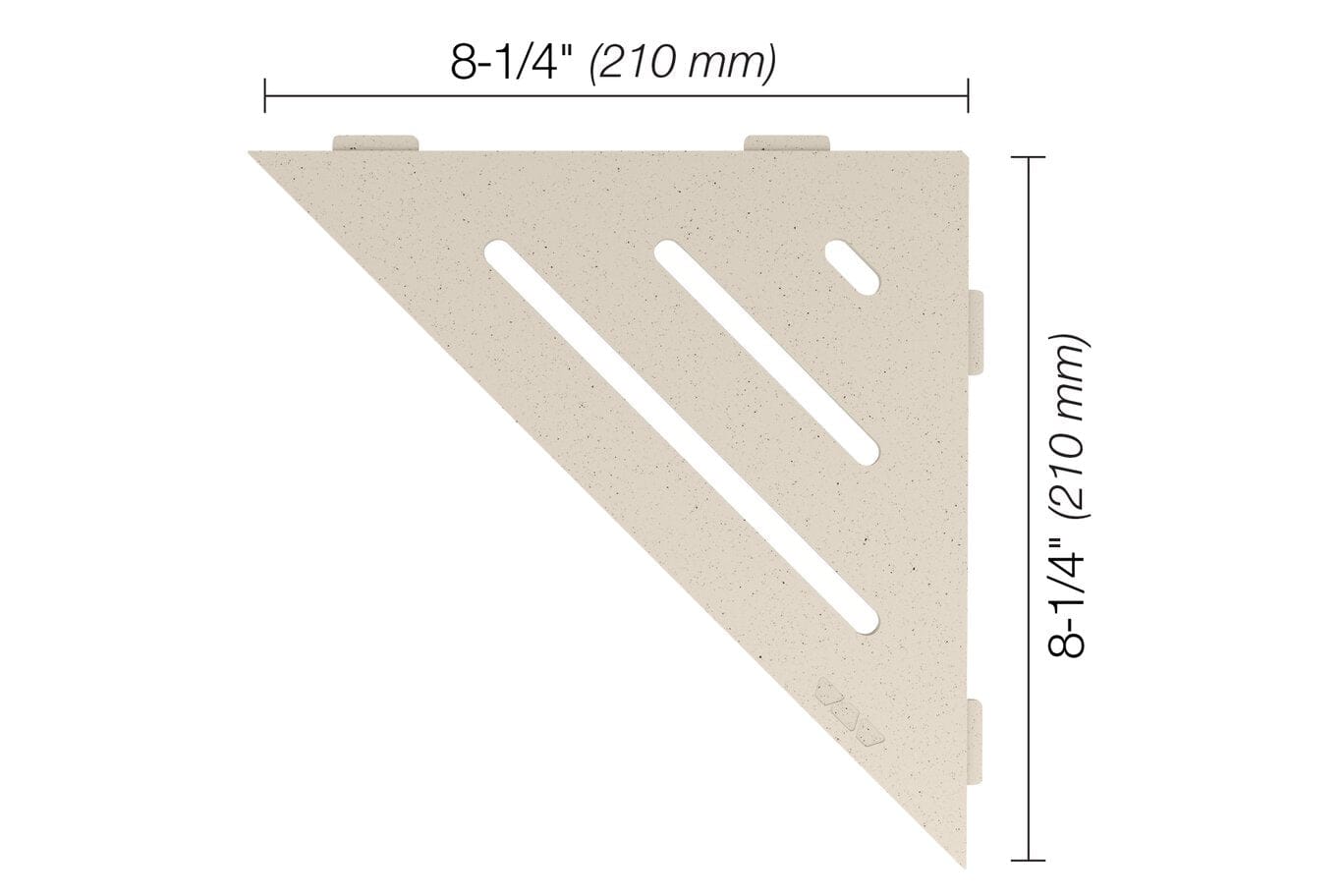 Wall Shelf Schluter® SHELF-E - Wave - Triangular Corner Shelf Schluter