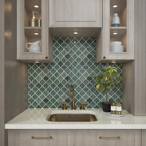 Wall Tile Daltile - Mesmerist - Allure 3x3 Arabesque Mosaic Daltile
