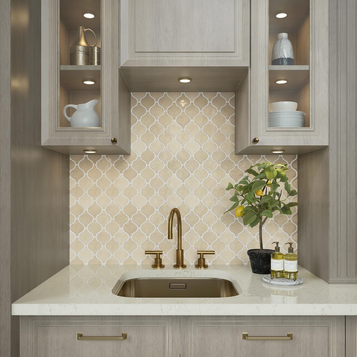 Wall Tile Daltile - Mesmerist - Trance 3x3 Arabesque Mosaic Daltile
