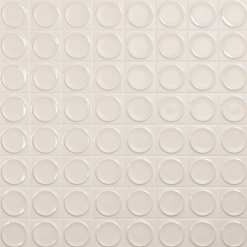 Wall Tile Daltile - Nu Bare - Bone - Circle - Tile - 4" x 4" Daltile