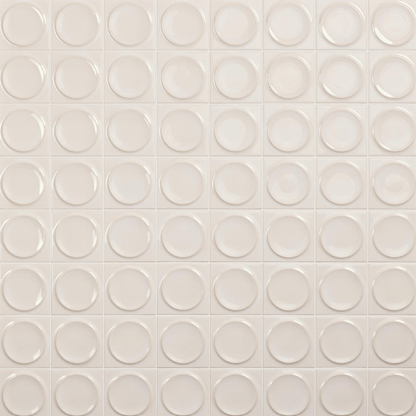 Wall Tile Daltile - Nu Bare - Bone - Circle - Tile - 4" x 4" Daltile