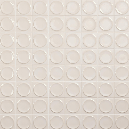 Wall Tile Daltile - Nu Bare - Bone - Circle - Tile - 4" x 4" Daltile