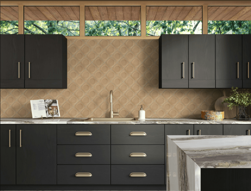 Wall Tile Daltile - Nu Bare - Caramel - Circle - Tile - 4" x 4" Daltile