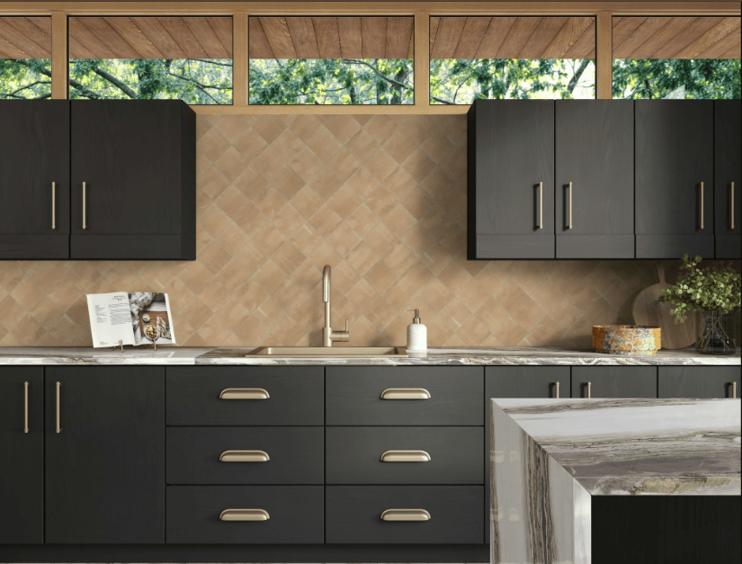 Wall Tile Daltile - Nu Bare - Caramel - Handcrafted - Tile - 4" x 4" Daltile