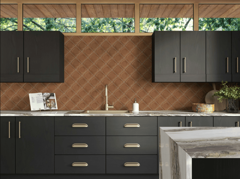 Wall Tile Daltile - Nu Bare - Cocoa - Circle - Tile - 4" x 4" Daltile