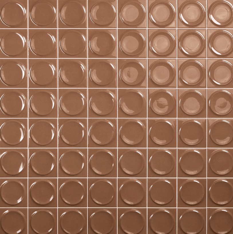 Wall Tile Daltile - Nu Bare - Cocoa - Circle - Tile - 4" x 4" Daltile