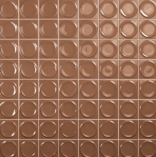 Wall Tile Daltile - Nu Bare - Cocoa - Circle - Tile - 4" x 4" Daltile