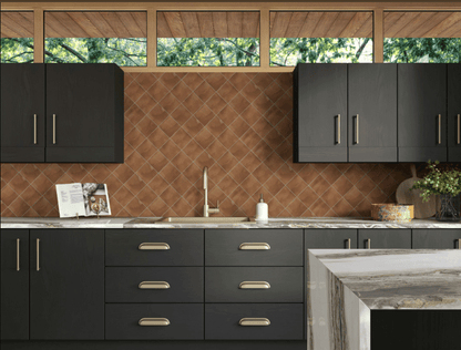 Wall Tile Daltile - Nu Bare - Cocoa - Handcrafted - Tile - 4" x 4" Daltile