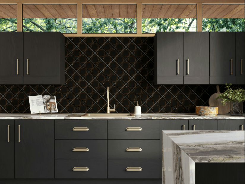 Wall Tile Daltile - Nu Bare - Ebony - Circle - Tile - 4" x 4" Daltile