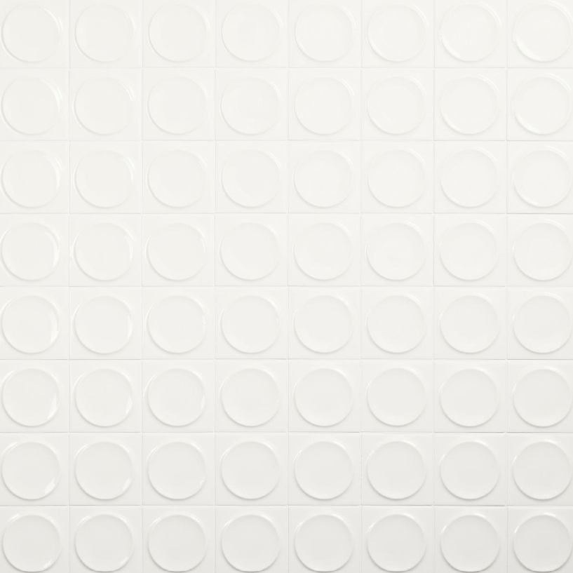 Wall Tile Daltile - Nu Bare - Powder - Circle - Tile - 4" x 4" Daltile