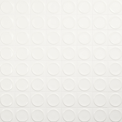 Wall Tile Daltile - Nu Bare - Powder - Circle - Tile - 4" x 4" Daltile