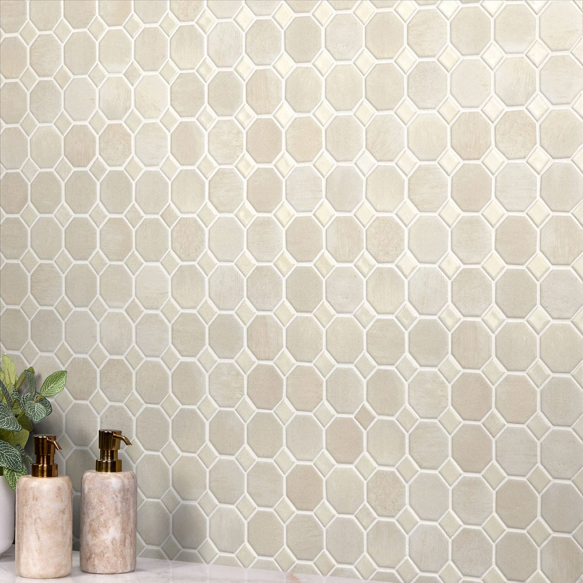 Wall Tile Daltile - Relicca - Unbound Octagon / Dot 2 Mixed Daltile