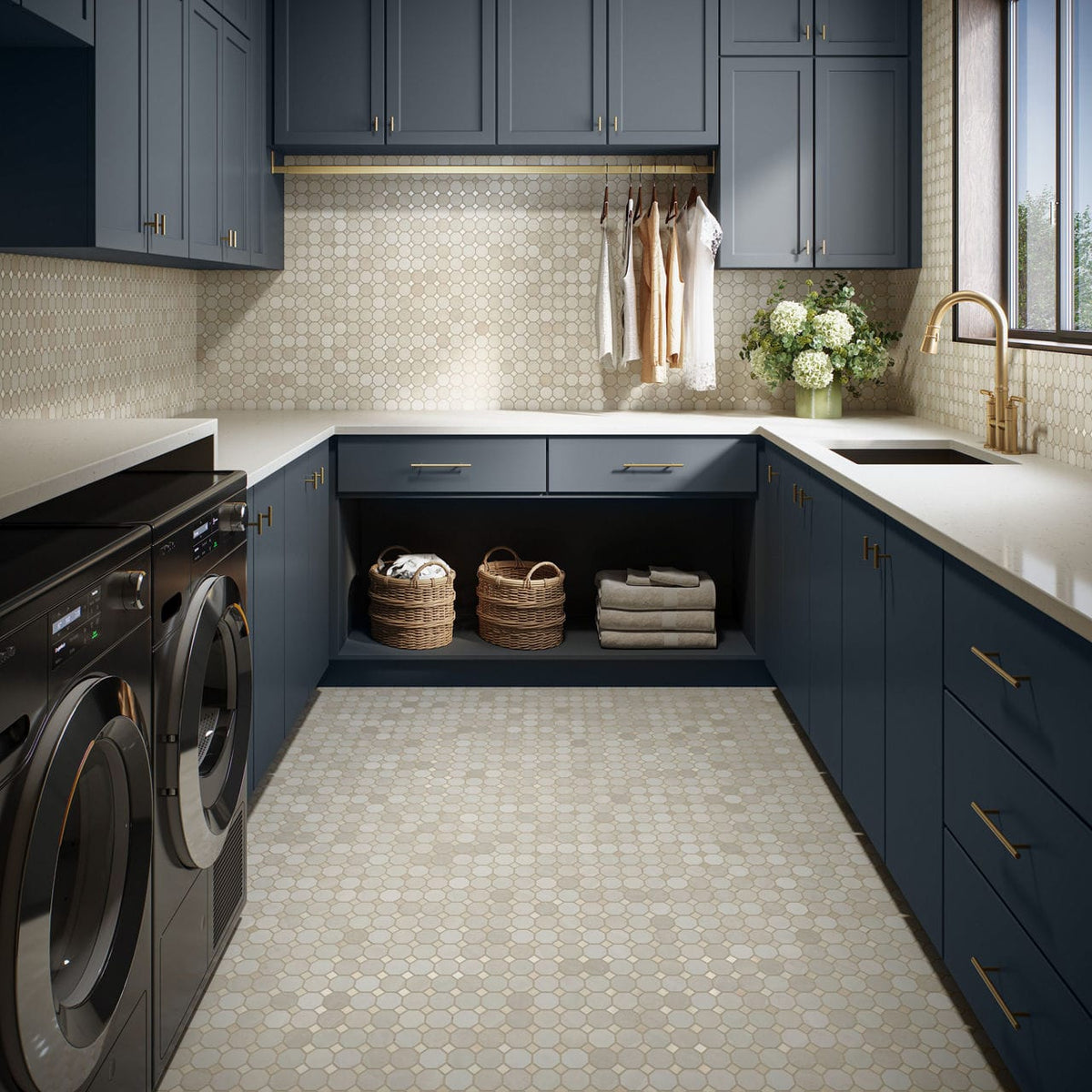 Wall Tile Daltile - Relicca - Unbound Octagon / Dot 2 Mixed Daltile