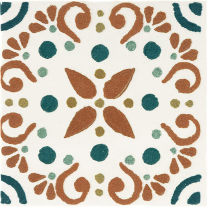 Wall Tile Marazzi - Cotto Revival - Valencia Square 4x4 Deco Wall Tile Marazzi