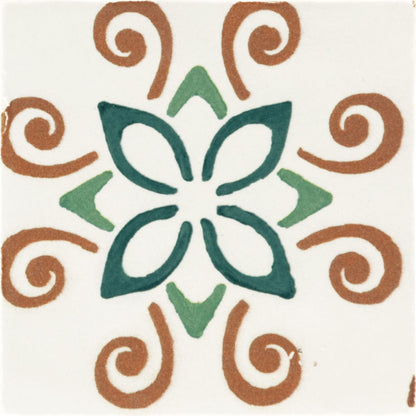 Wall Tile Marazzi - Cotto Revival - Valencia Square 4x4 Deco Wall Tile Marazzi