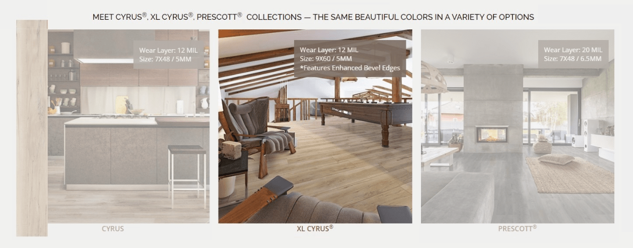 Flooring & Carpet MSI - Everlife® Rigid Core (RC) Collection - XL Cyrus - Akadia Arko Flooring